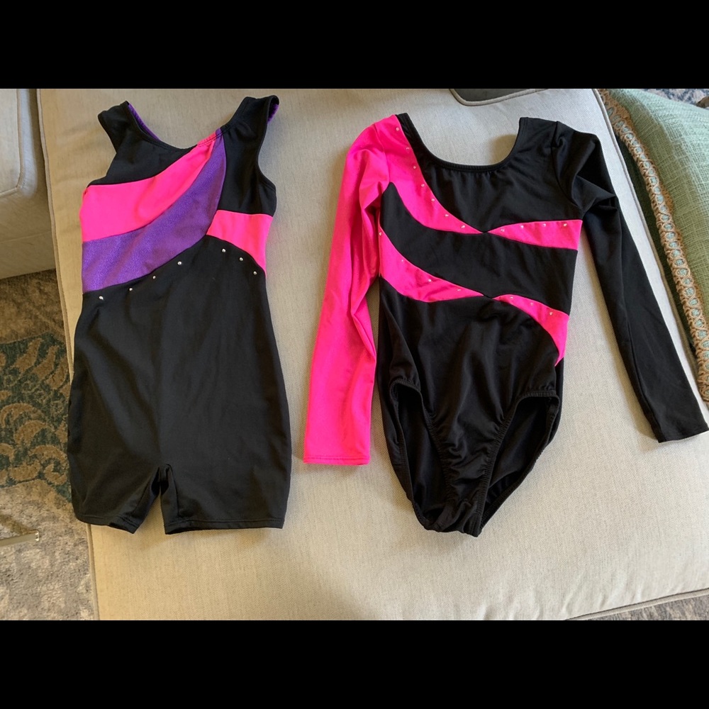 2 Danskin girls gymnastics/dance leotards